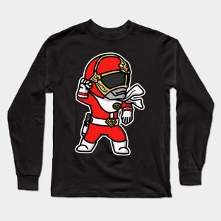 GoggleRed Super Sentai Chibi Style Kawaii Long Sleeve T-Shirt